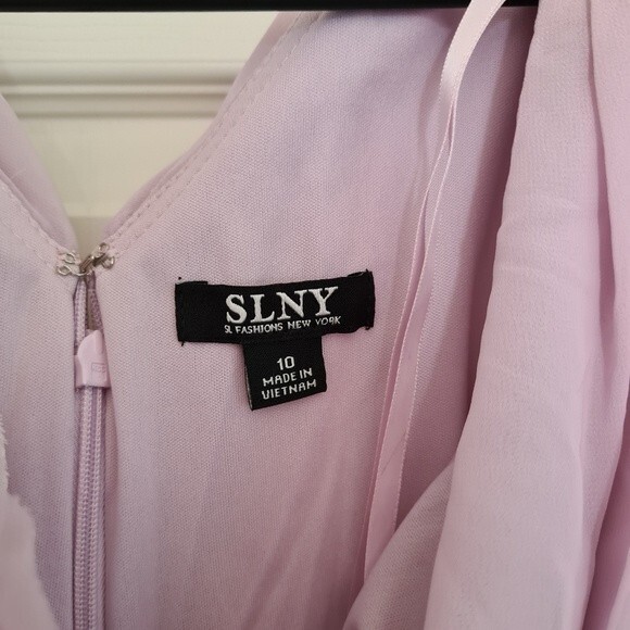 SLNY Shawl Collared Dress | French Lilac | Size: 10 | NWT - Picture 4 of 6